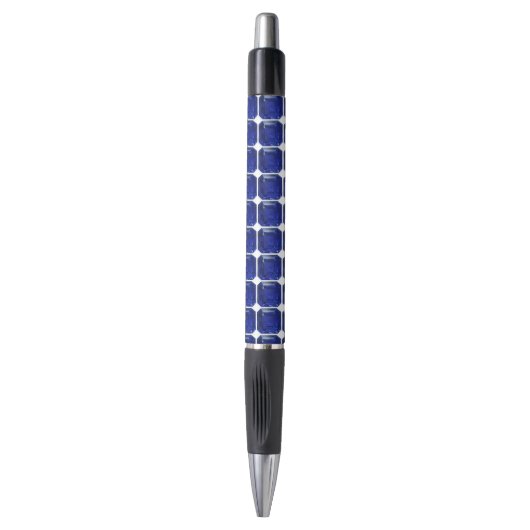 Square Sapphire Gemstone Blue Pen (Voorkant Verticaal)