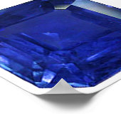 Square Sapphire Gemstone Blue Poster (Hoek)
