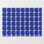 Square Sapphire Gemstone Blue Raamsticker (Vel)
