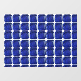 Square Sapphire Gemstone Blue Raamsticker