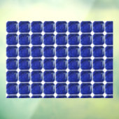 Square Sapphire Gemstone Blue Raamsticker (Vel 3)
