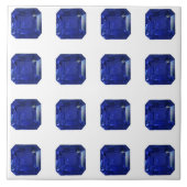 Square Sapphire Gemstone Blue Tegeltje (Voorkant)