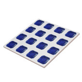 Square Sapphire Gemstone Blue Tegeltje (Zijkant)