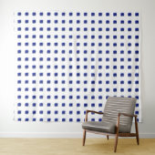 Square Sapphire Gemstone Blue Wandkleed (In Situ (horizontaal))