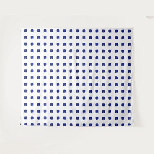 Square Sapphire Gemstone Blue Wandkleed (Voorkant (horizontaal))