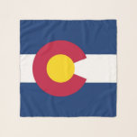 Square Scarf met vlag van Colorado State, VS Sjaal<br><div class="desc">Patriottisch,  elegant vierkant sjaal met vlag van de staat Colorado,  Verenigde Staten van Amerika. Dit product is aanpasbaar.</div>