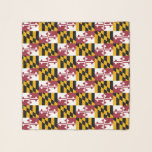 Square Scarf met vlag van de staat Maryland, VS Sjaal<br><div class="desc">Patriottisch,  elegant vierkant sjaal met vlag van de staat Maryland,  Verenigde Staten van Amerika. Dit product is aanpasbaar.</div>