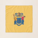 Square Scarf met vlag van New Jersey State, VS Sjaal<br><div class="desc">Patriottisch,  elegant vierkant sjaal met vlag van de staat New Jersey,  Verenigde Staten van Amerika. Dit product is aanpasbaar.</div>