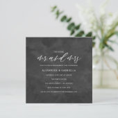Square Script Toekomstige Mr. & Mrs. Engagement Pa Kaart (Staand voorkant)
