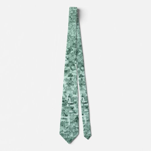 Square Sequins Glitter Sparkle Shiny Shimmer Stropdas (Voorkant)