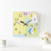 Square Shaped Clock "Beach Please" Vierkante Klok (Huis)