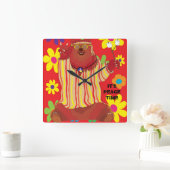 Square Shaped Clock "Peace Time" Vierkante Klok (Huis)
