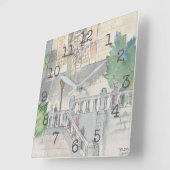 Square Shaped Clock "Waterverf Museum" Vierkante Klok (Hoek)