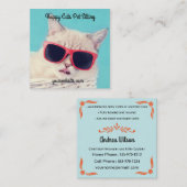 Square Shaped Pet Sitting Sitter Biz-kaarten Vierkante Visitekaartje (Voorkant / Achterkant)