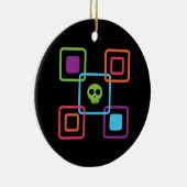 Square Skull Keramisch Ornament (Rechts)