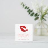 Square Skull Kiss Afspraakherinnering Afsprakenkaartje (Staand voorkant)