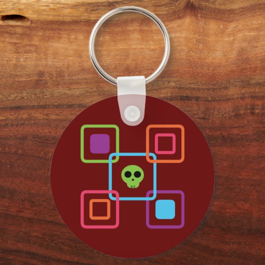 Square Skull Sleutelhanger (Voorkant)