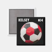 Square Soccer Magnet (Voorkant / Achterkant)