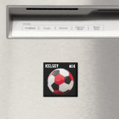 Square Soccer Magnet (Insitu (Vaatwasser))