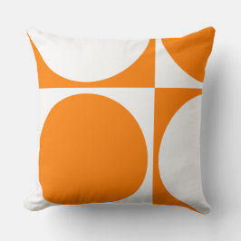 Square Sofa-kussen, Oranje vierkantjes & cirkels Kussen