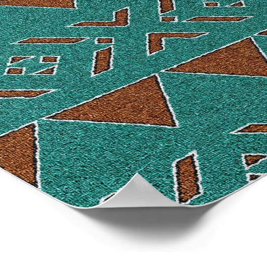 Square Southwest Kokopelli Design Poster (Hoek)