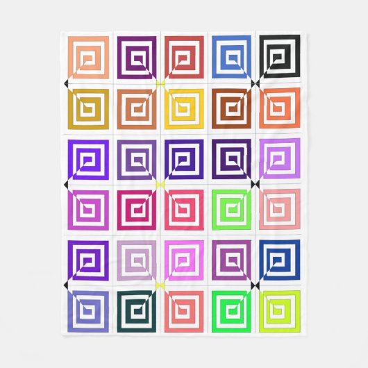 Square Spirals Fleece Blanket (Voorkant)
