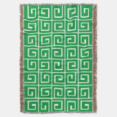 Square Spirals - Grijze groen op wit Deken (Voorkant Verticaal)