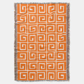 Square Spirals - Oranje op wit Deken (Voorkant Verticaal)