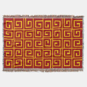 Square Spirals - Ruby Red op Amber Deken (Voorkant)