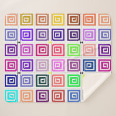 Square Spirals Sherpa Blanket Deken (Voorkant (horizontaal))