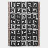 Square Spirals - Zwart op wit Deken (Voorkant Verticaal)
