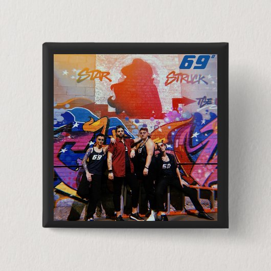 Square Star getroffen Button (Voorkant)