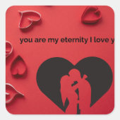 Square Sticker ECC,Pegatina Abrazos (Voorkant)