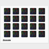 Square sticker vibrant abstract texture recycled (Vel)
