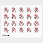 Square Stickers/Baseball Go Team Go Vierkante Sticker (Vel)