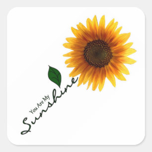 Square Stickers - Je bent mijn Sunshine