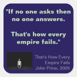 Square Stickers, sheet of six 3 inch stickeSticker Vierkante Sticker