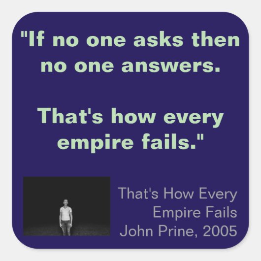 Square Stickers, sheet of six 3 inch stickeSticker Vierkante Sticker (Voorkant)