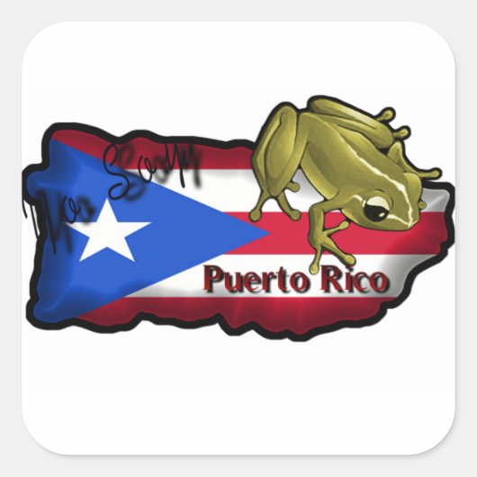 Square Stickers Yo Soy Puerto Rico (Voorkant)