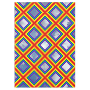 Square Stripes Lijst Rainbow + uw afbeeldingen Tafelkleed