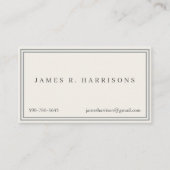 Square Stripes Stippen Classic Retro Clean Grey Visitekaartje (Voorkant)