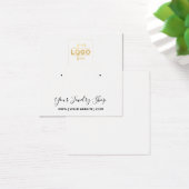 Square Stud Logo White Earling Display Card Vierkante Visitekaartjes (Bureau)
