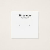 Square Stud Oorbel Sieraden Plain Display Kaart (Voorkant)