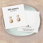 Square Stud Oorbel Sieraden Plain Display Kaart