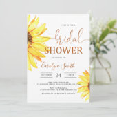 Square Sunflower Fields Vrijgezellenfeest Kaart (Staand voorkant)