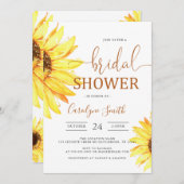 Square Sunflower Fields Vrijgezellenfeest Kaart (Voorkant / Achterkant)