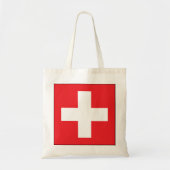 Square Swiss Flag Canvas tas (Voorkant)