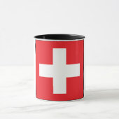 Square Swiss Flag Mok (Midden)