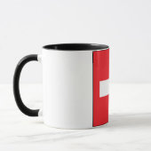 Square Swiss Flag Mok (Links)