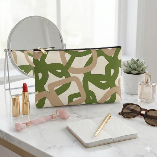 Square Tangle Olive Green Etui